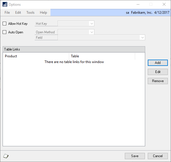 Note Table Links