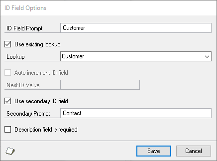 Form Secondary Key