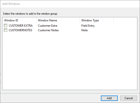 Window Group Add Windows