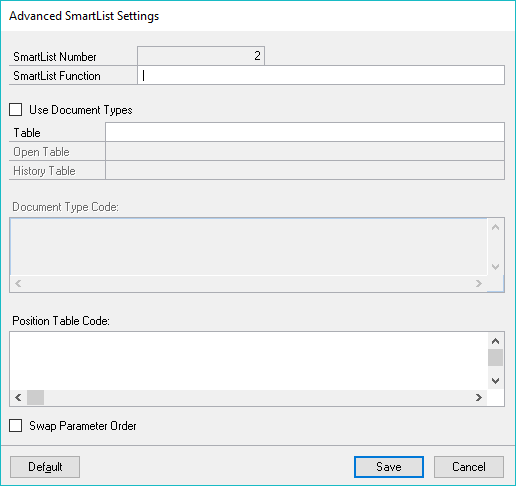 Advanced SmartList Settings