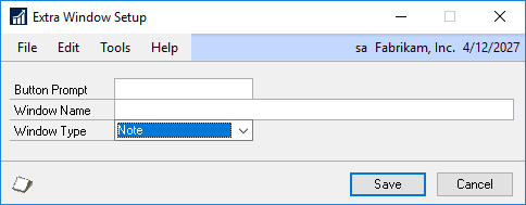 Form Extra Window Setup Note