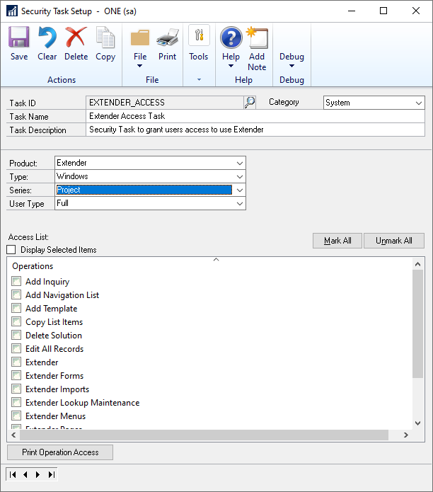 Security Role Setup 2