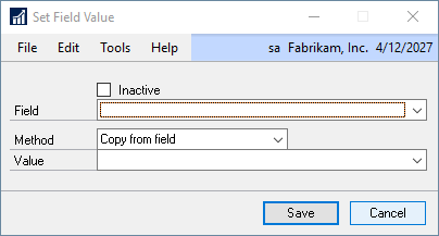 Form Set Field Value Action Add