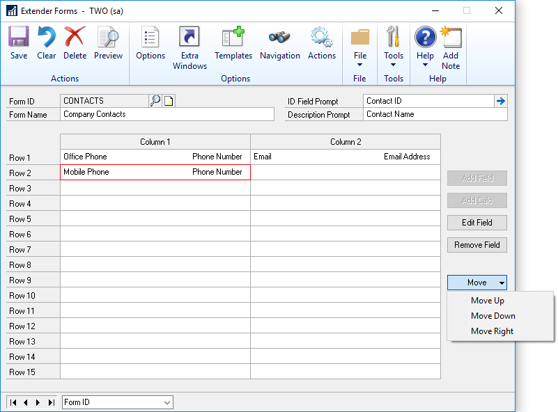 Form Move Field