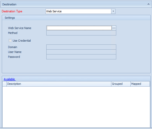 Web Service Destination