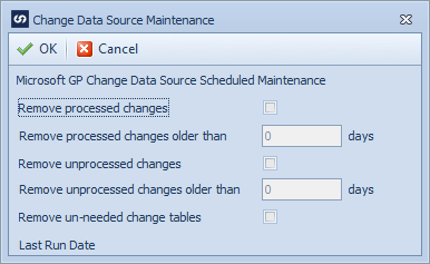 Change Data Source Maintenance