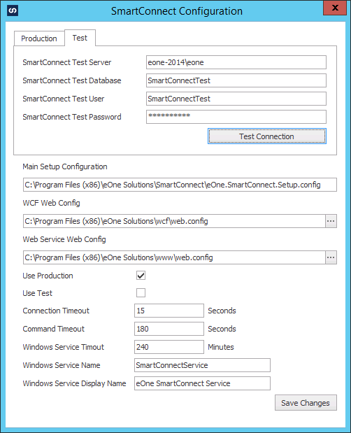 Test Configuration