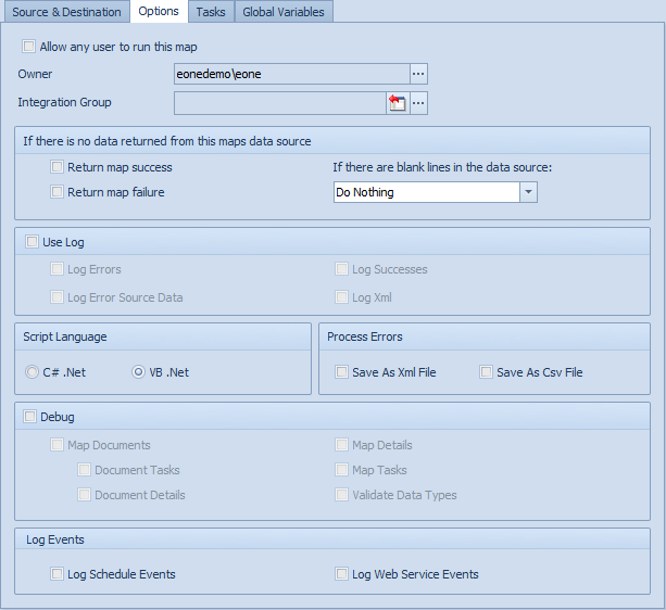 Map Options