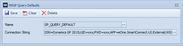 MSGP Query Defaults