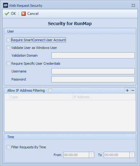 Web Request RunMap Security