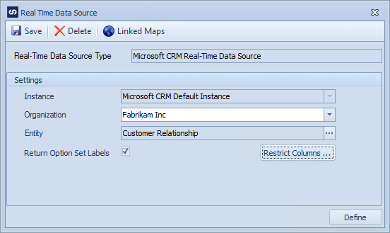 Real Time Data Source Setup