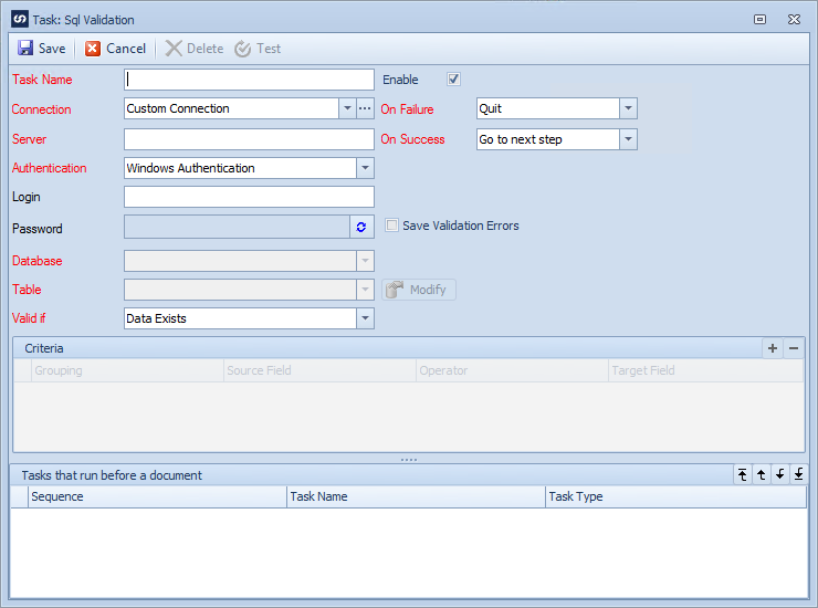 SQL Validation