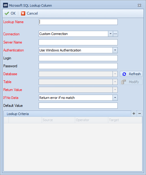 MSSQL Lookup Column