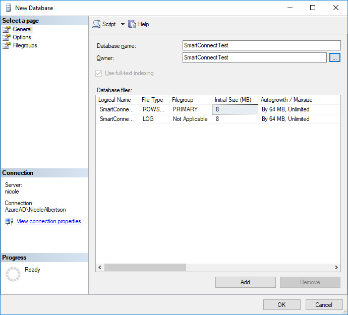 Create SQL Database