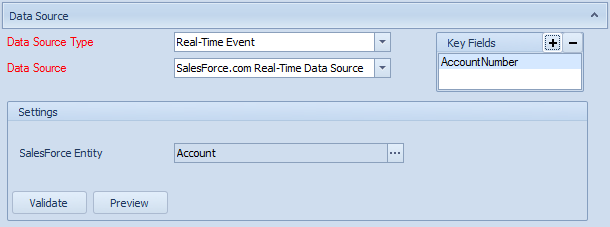 Salesforce Real Time Data Source in Map