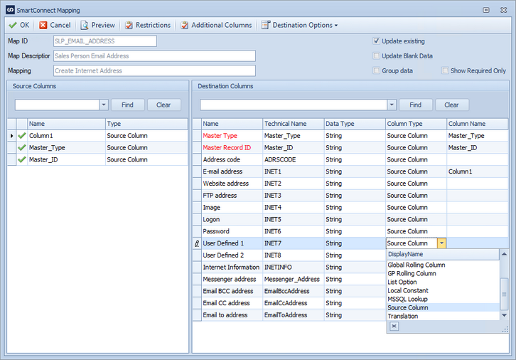 DataSource Column