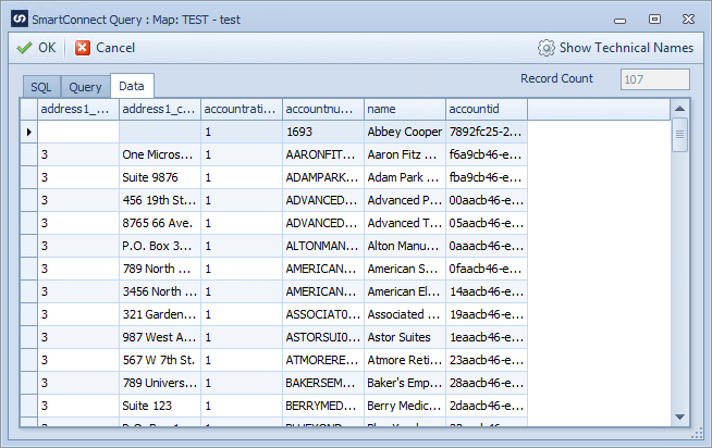 Data Query without set labels