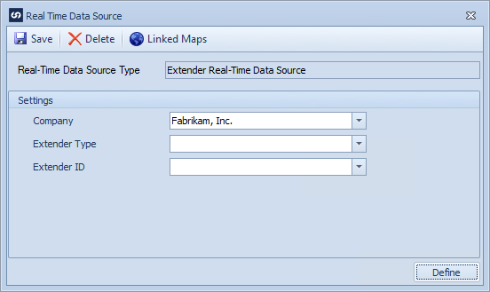 Extender Real-Time Data Source Setup