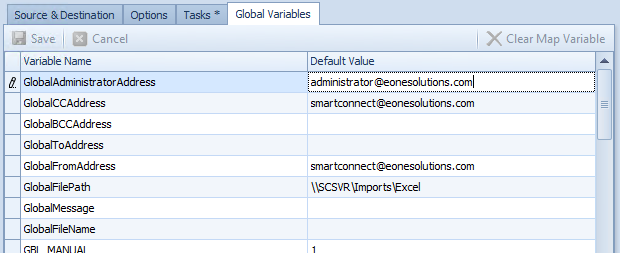 Override Global Variables