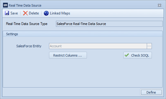 Salesforce Real Time Data Source