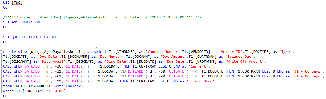 View Script
