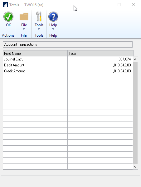 SmartList Totals