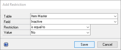 ERB Restriction Setup