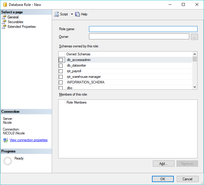 ERB Database Role