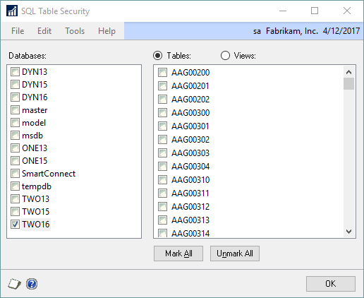 SQL Table Security