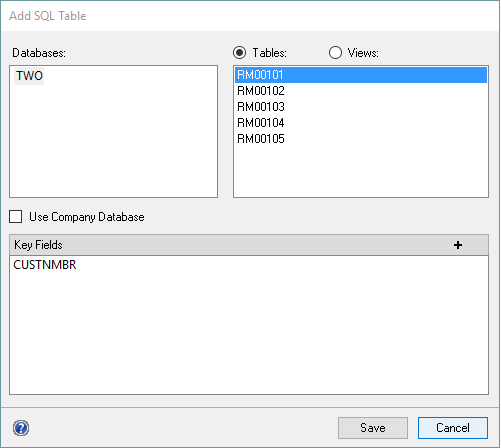 SLB Add SQL Table