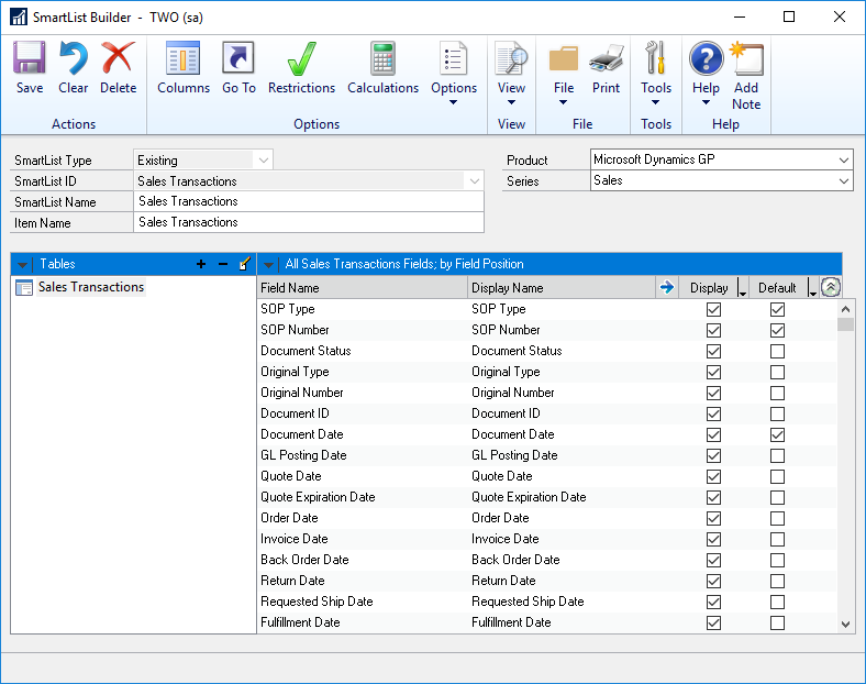 SLB Modify SmartList