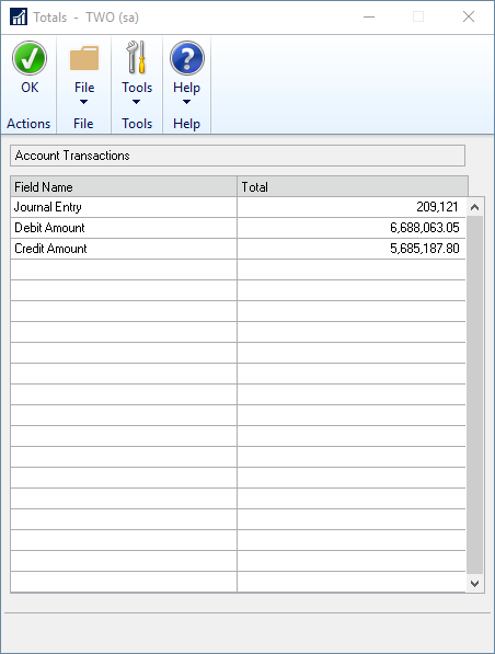 SmartList Totals