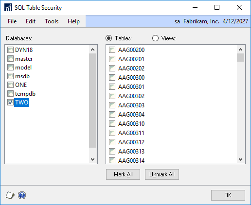 SQL Table Security