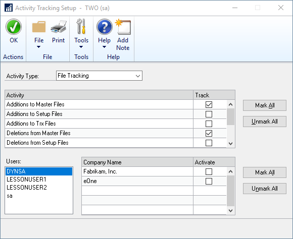 Activity Tracking