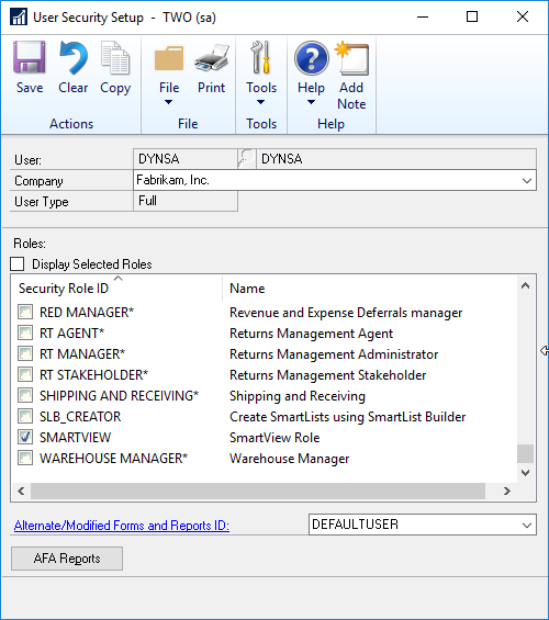 SmartView User Security