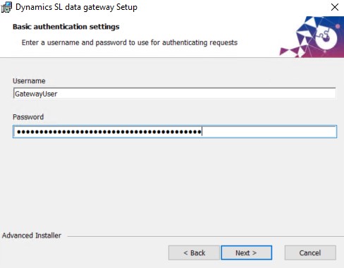 Basic Authentication Setting in Dynamics SL Gateway Setup