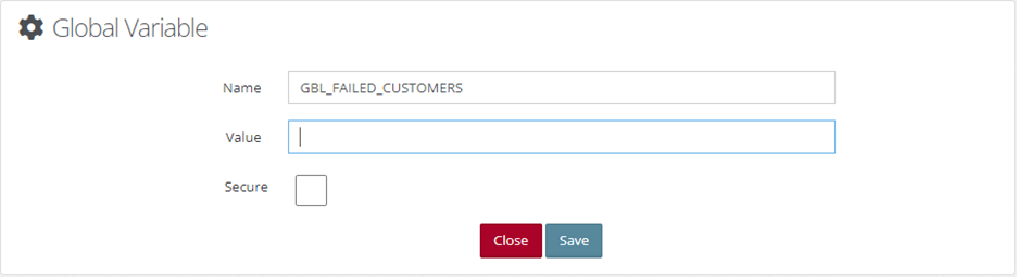 Global Variables Setup