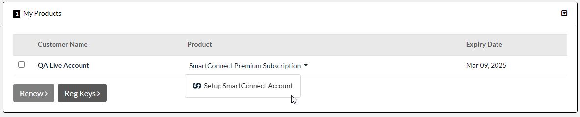 Setup SmartConnect Account