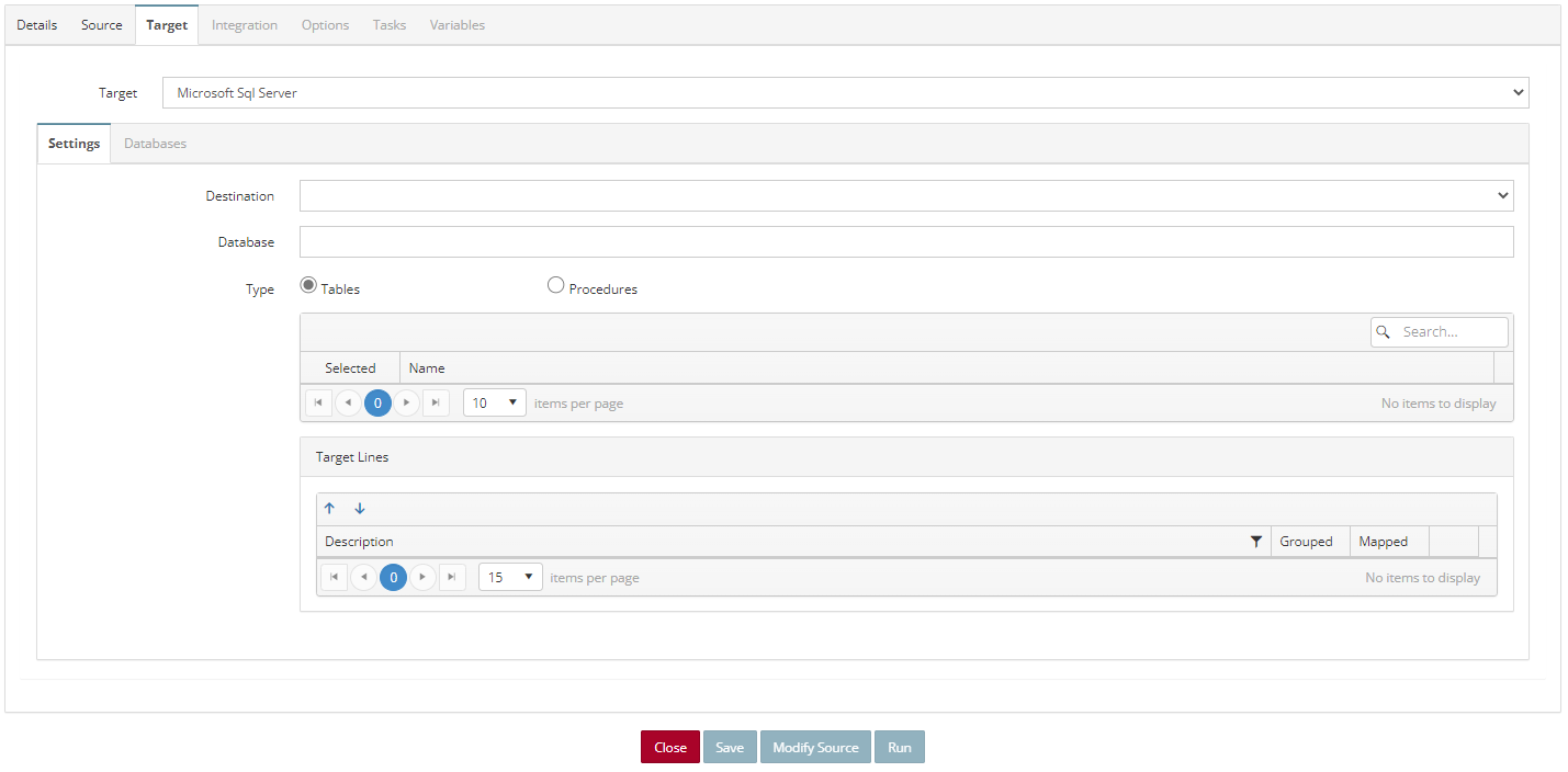 SQL Server Destination