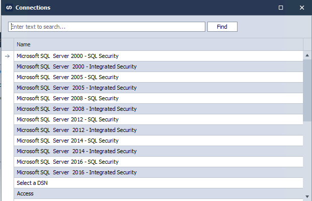 ODBC On-prem connections